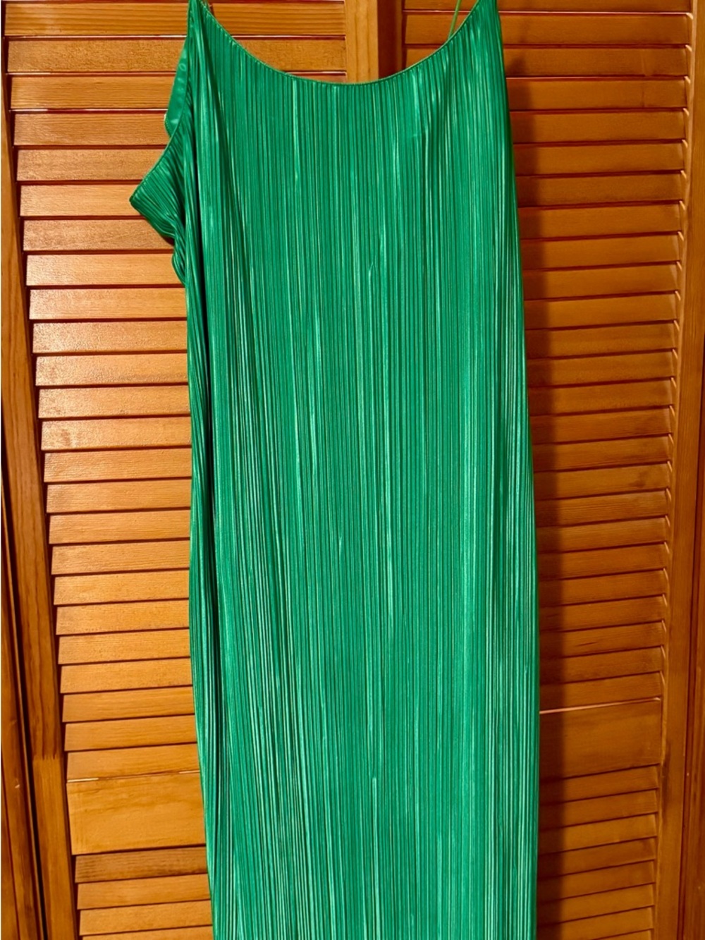 Good American Always Fits Plisse Slip Dress in Summer Green size 5/6 2xl-3xl